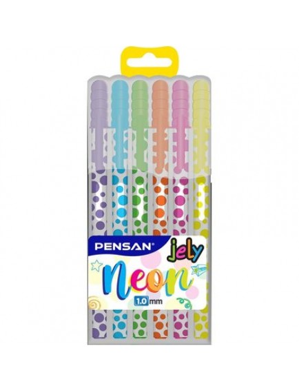 Pensan Jely Neon Jel Kalem 6'Lı 2801