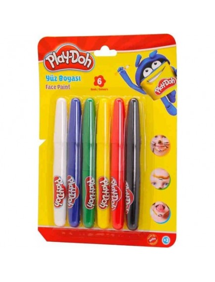 Play-Doh 6 Renk Yüz Boyası Play-Yu001