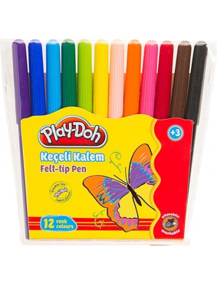 Play-Doh Keçeli Kalem 12 Renk 2Mm Pvc Ke-005
