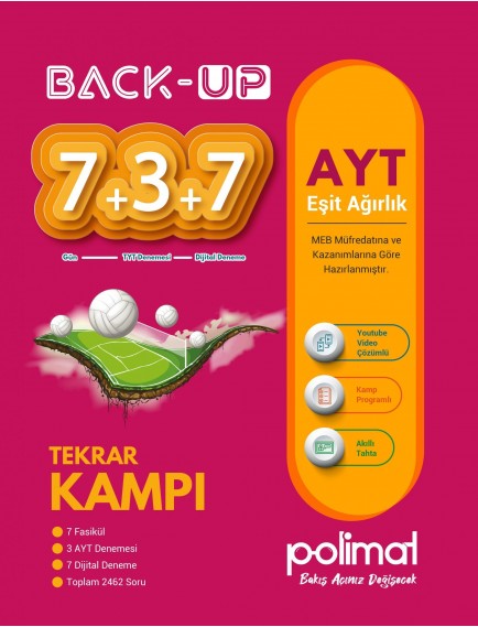 Polimat Yayınları Ayt Back Up Eşit Ağırlık 7+3+7 Kamp Kitabı