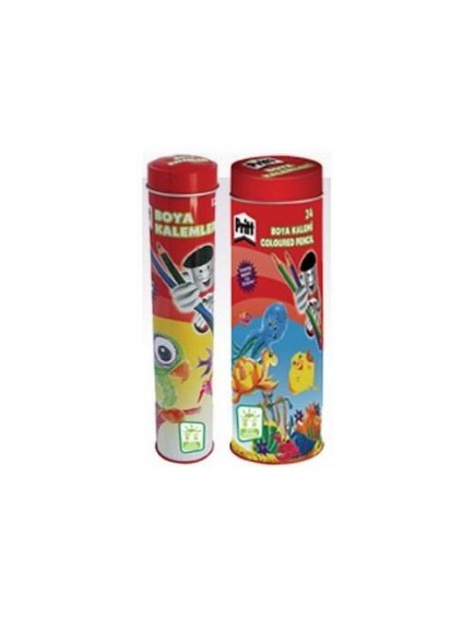 Pritt 24 Renk Metal Tüp Kuru Boya Kalemi 1900628