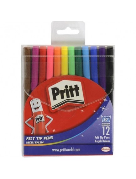 Pritt Keçeli Kalem 12 Renk Pvc