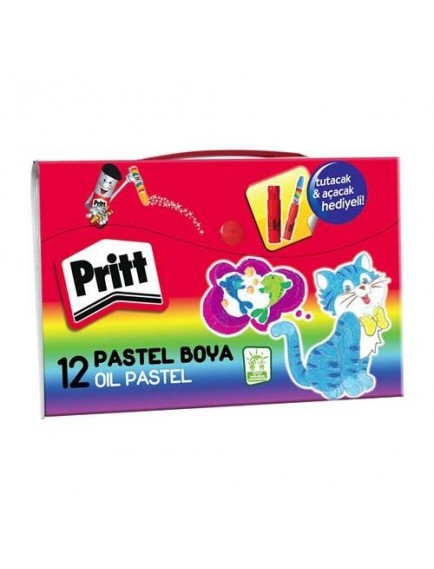 Pritt 12 Renk Çantalı Pastel Boya 1048062