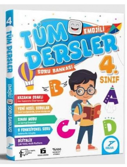 Pruva Yayınları 4.Sınıf Tümdersler Emoji Soru Bankası