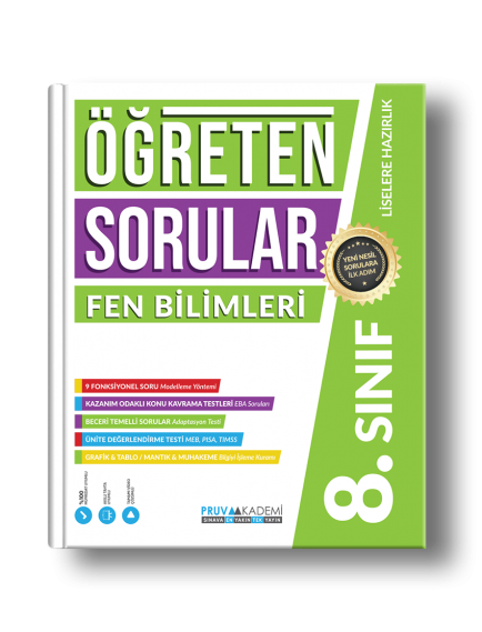 Pruva Yayınları 8. Sınıf Fen Bilimleri Öğreten Sorular 