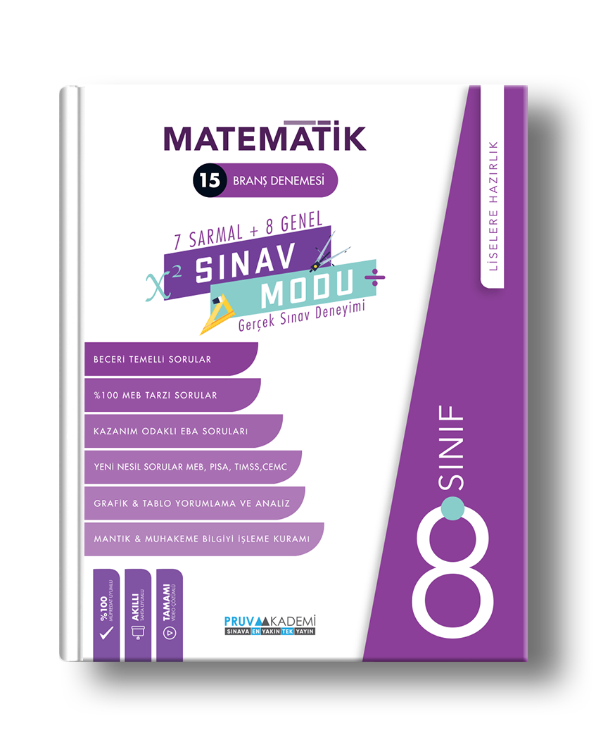 Pruva Yayınları 8. Sınıf Matematik Sınav Modu 