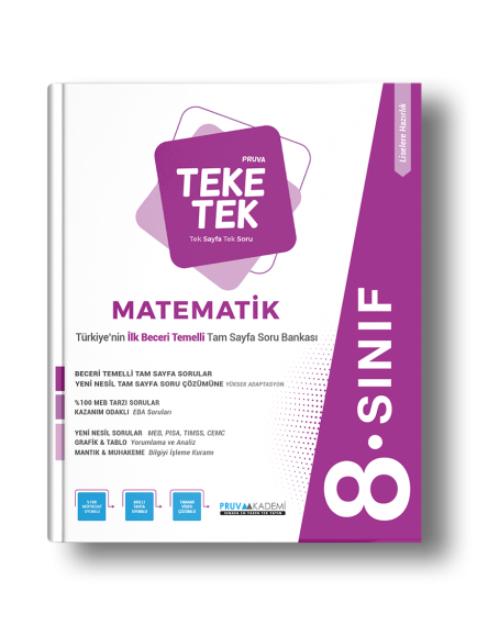 Pruva Yayınları 8. Sınıf Matematik Teke Tek 
