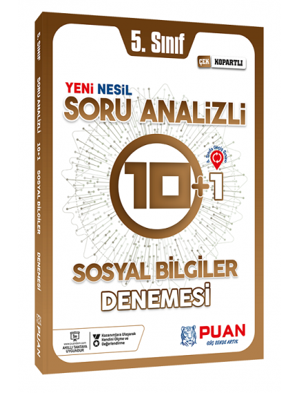Puan Yayınları 5. Sınıf 10+1 Sosyal Bilgiler Denemesi