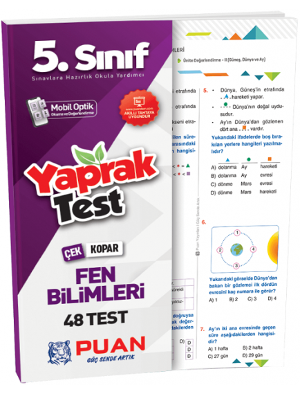 Puan Yayınları 5. Sınıf Fen Bilimleri Çek Kopart Test