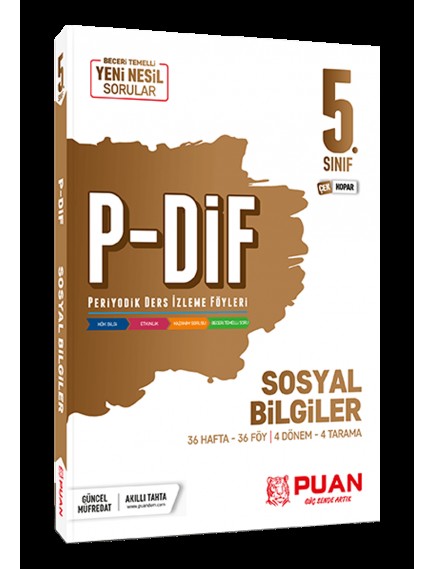 Puan Yayınları 5. Sınıf Sosyal Bilgiler P-Dif