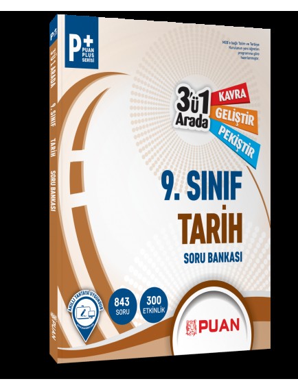 Puan Yayınları 9. Sınıf Tarih 3'ü 1 Arada Soru Bankası