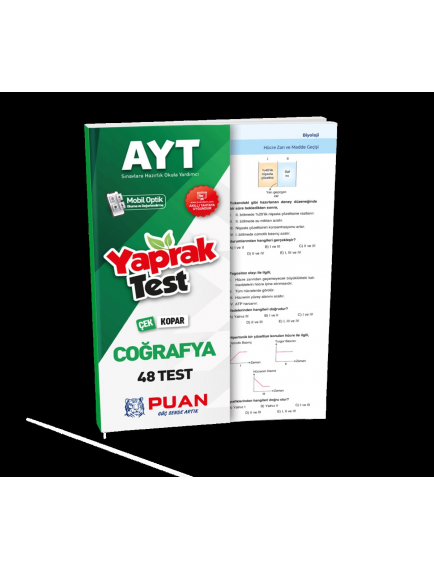 Puan Yayınları Ayt Coğrafya Çek Kopart Test