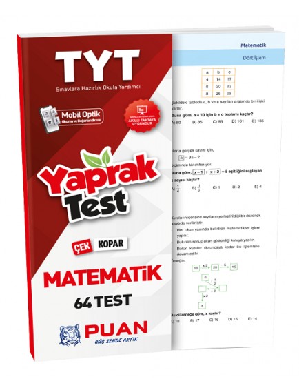 Puan Yayınları Tyt Matematik Çek Kopart Test