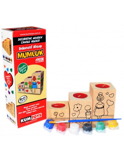 Redka Dekoratif Ahşap Mumluk