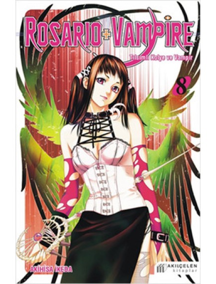 Rosario Vampire Tılsımlı Kolye ve Vampir 8 - Akihisa İkeda - Akılçelen Yayınları