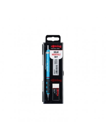 Rotring Tikky Okul Seti 0.7 Mm Açık Mavi Versatil Kalem + Silgi + Uç