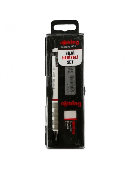 Rotring Tikky Okul Seti 0.7 Mm Beyaz Versatil Kalem + Silgi + Uç