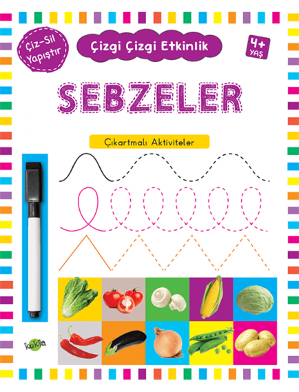 Sebzeler / Çıkartmalı Aktiviteler 4+ Yaş - Kolektif - Kukla Yayınları