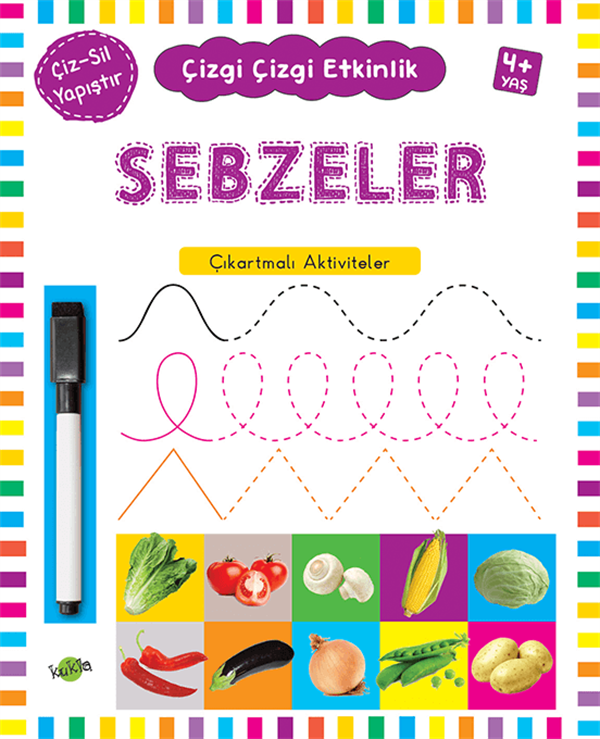 Sebzeler / Çıkartmalı Aktiviteler 4+ Yaş - Kolektif - Kukla Yayınları