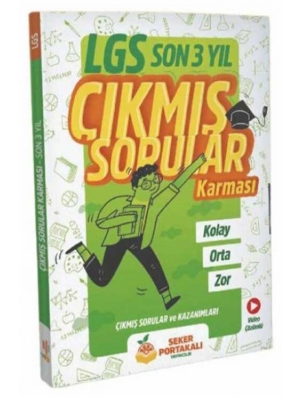 Şeker Portakalı Yayınları 8. Sınıf Lgs Son 3 Yıl Çıkmış Sorular Kitabı