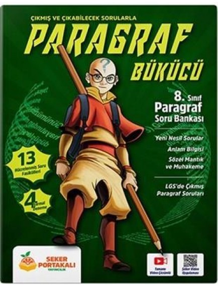 Şeker Portakalı Yayınları 8. Sınıf Paragraf Bükücü Soru Bankası
