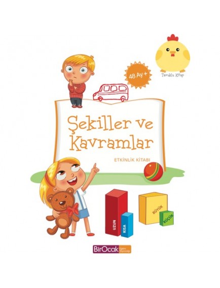 Şekiller ve Kavramlar Etkinlik Kitabı (48+ Ay) - Elif Alkan - Bir Ocak Yayınları