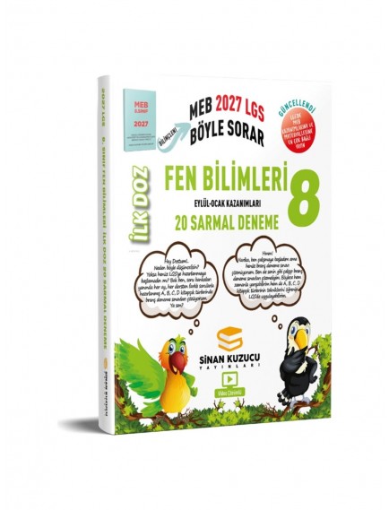 Sinan Kuzucu Yayınları 8. Sınıf Fen Bilimleri İlk Doz Sarmal Deneme 