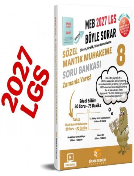 Sinan Kuzucu Yayınları 8.Sınıf Sözel Mantık Muhakeme Soru Bankası