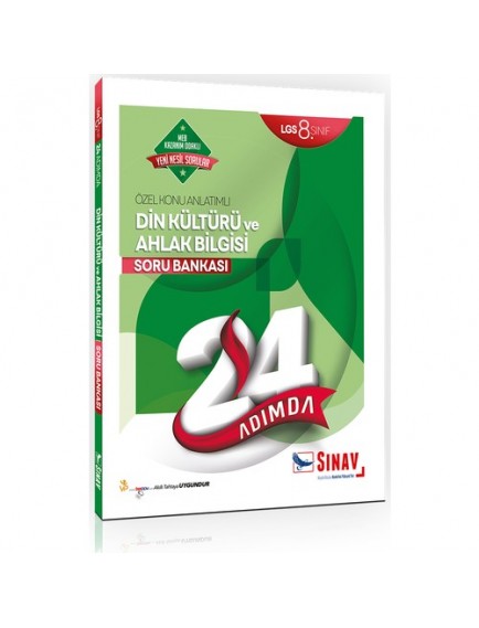Sınav Yayınları 8. Sınıf Din Kültürü Ve Ahlak Bilgisi 24 Adımda Konu Anlatımlı Soru Bankası