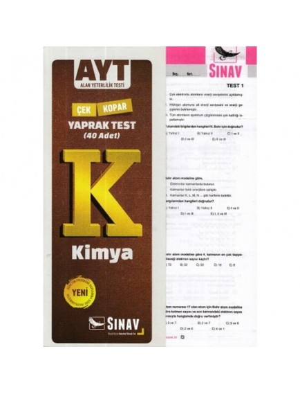 Sınav Yayınları AYT Kimya Yaprak Test