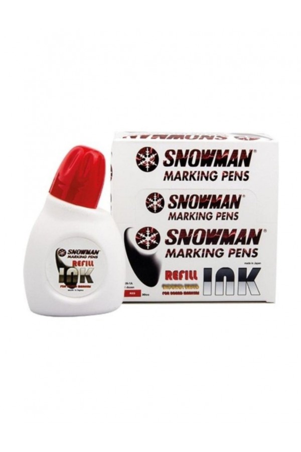 Snowman Beyaz Tahta Kalemi Mürekkebi 30Cc Kırmızı