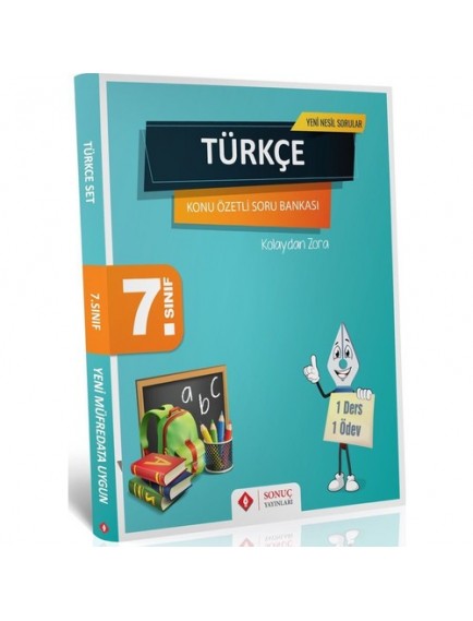 Sonuç Yayınları 7. Sınıf Türkçe Konu Özetli Soru Bankası