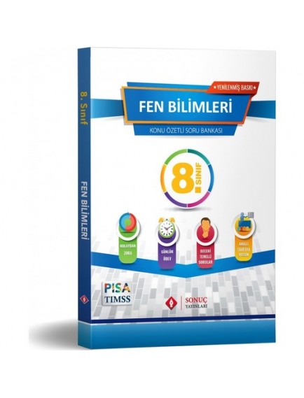 Sonuç Yayınları 8. Sınıf Fen Bilimleri Konu Özetli Soru Bankası