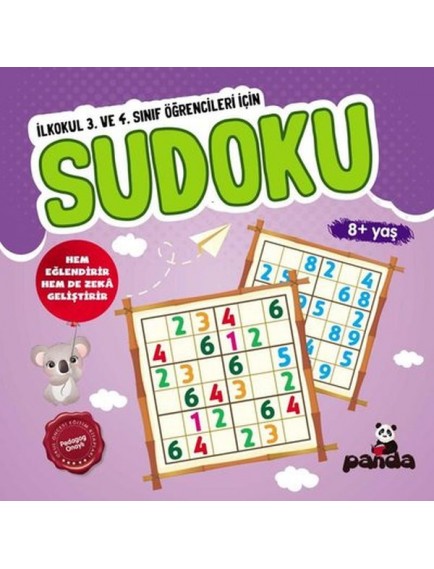 Sudoku 8+ Yaş / İlkokul 3. Ve 4. Sınıflar İçin - Koleftif - Beyaz Panda Yayınları