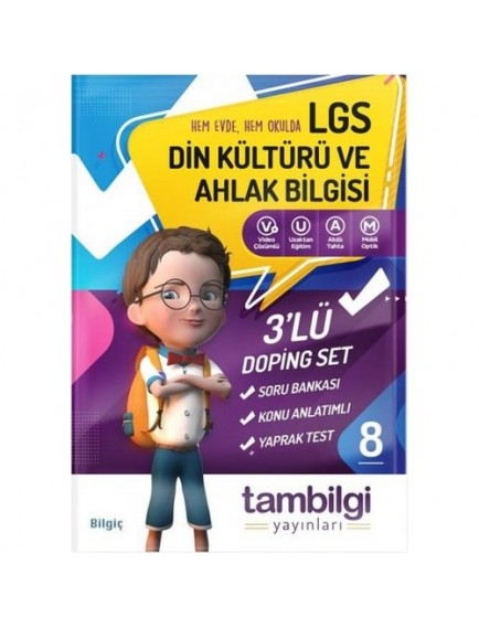 Tambilgi Yayınları 8. Sınıf Din Kültürü ve Ahlak Bilgisi Doping 3'lü Set
