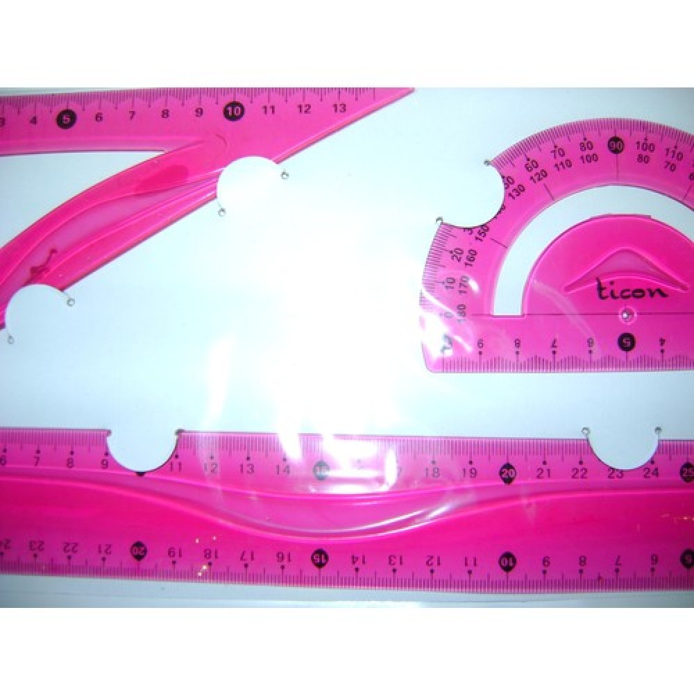 TİCON TC-2430 FLEX RENKLİ CETVEL 30 CM