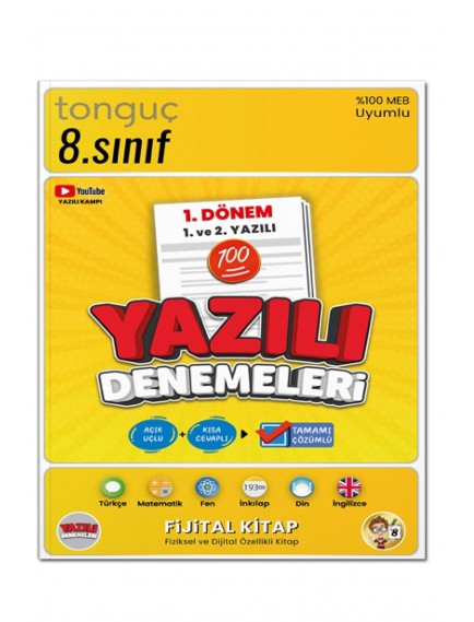 Tonguç Yayınları 8. Sınıf Yazılı Denemeleri 1. Dönem 1 Ve 2. Yazılı(25)