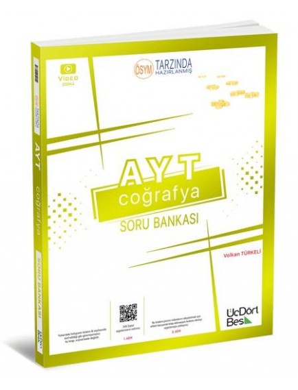 Üçdörtbeş Yayınları Ayt Coğrafya Soru Bankası 