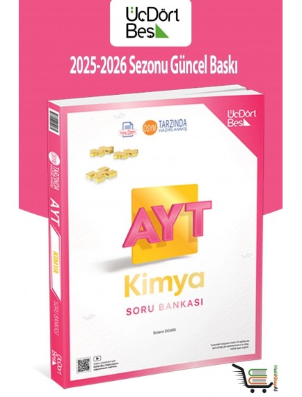 Üçdörtbeş Yayınları Ayt Kimya Soru Bankası