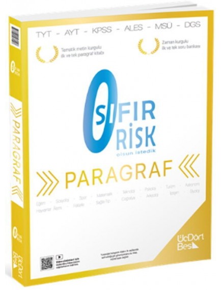 Üçdörtbeş Yayınları Tyt Paragraf Sıfır Risk
