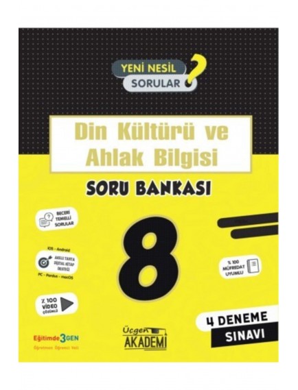 Üçgen Yayınları 8. Sınıf Din Kültürü Ve Ahlak Bilgisi Soru Bankası 