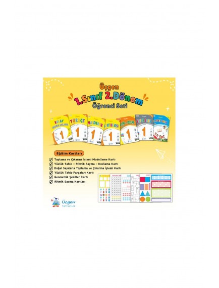 Üçgen Yayınları 1. Sınıf 2.Dönem İlkokul Seti Tam Set (7 Parça)
