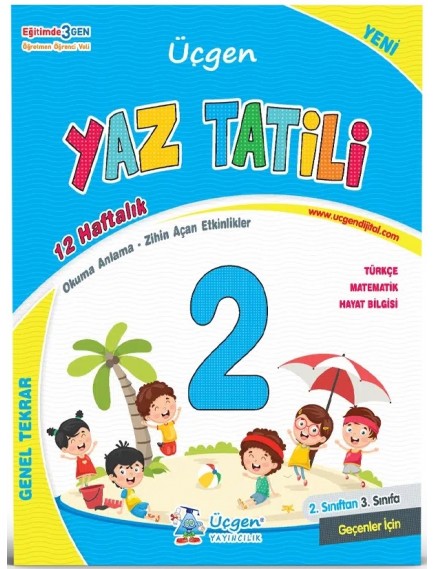Üçgen Yayınları 2. Sınıf Yaz Tatili 12 Haftalık Tekrar + Deneme