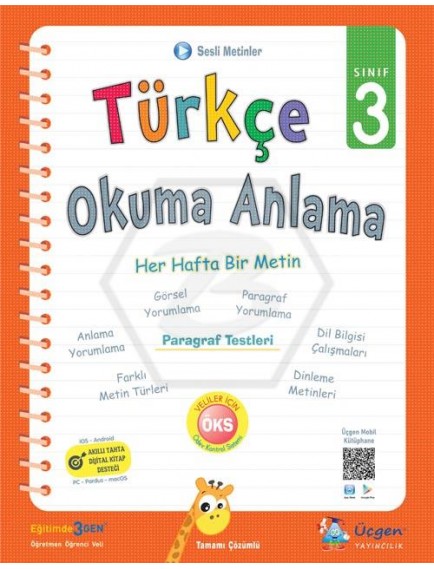 Üçgen Yayınları 3. Sınıf Türçe Okuma Anlama 