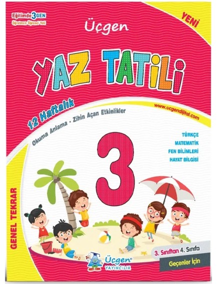 Üçgen Yayınları 3. Sınıf Yaz Tatili 12 Haftalık Tekrar + Deneme