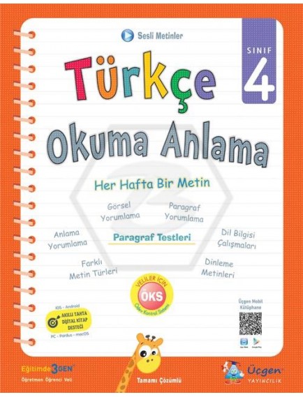 Üçgen Yayınları 4. Sınıf Türçe Okuma Anlama 