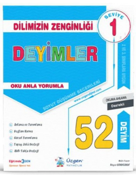 Üçgen yayınları dilimizin zenginliği deyimler 1. Seviye