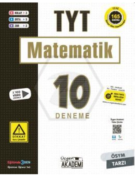 Üçgen Yayınları Tyt Matematik 10 Lu Deneme Sınavı 