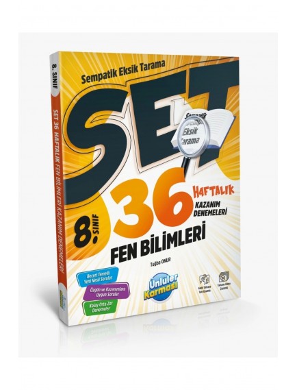 Ünlüler Karması Yayınları 8. Sınıf Fen Bilimleri Sempatik 36 Haftalık Kazanım Denemeleri