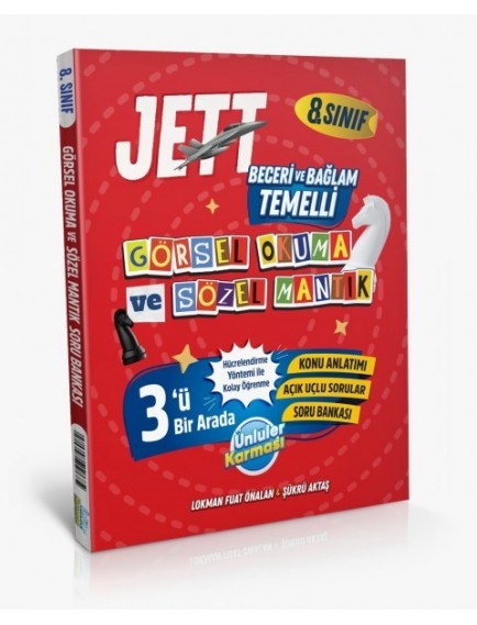 Ünlüler Karması Yayınları 8.Sınıf Jett Görsel Okuma Ve Sözel Mantık Soru Bankası